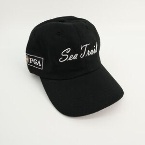 Ahead Sea Trail PGA Golf Hat Black Embroidered Adjustable‎ Baseball Cap
